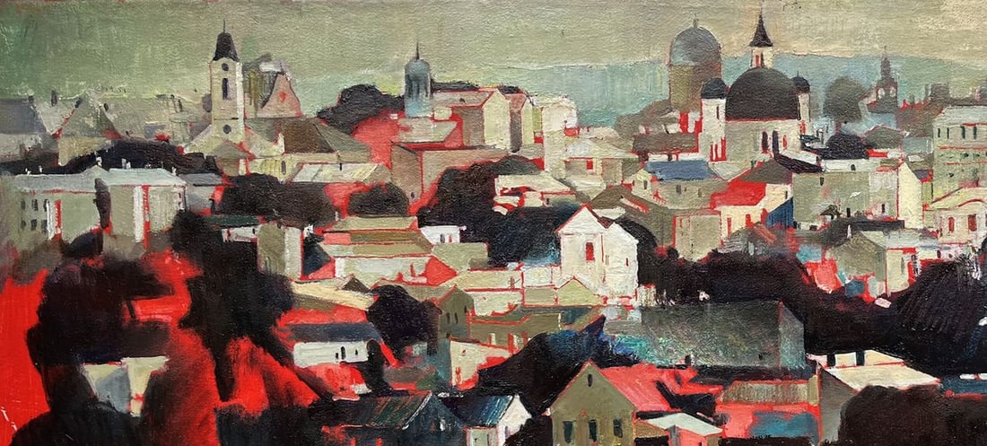 Oil painting Panorama of Chernivtsi Bohdan Makarenko - 5