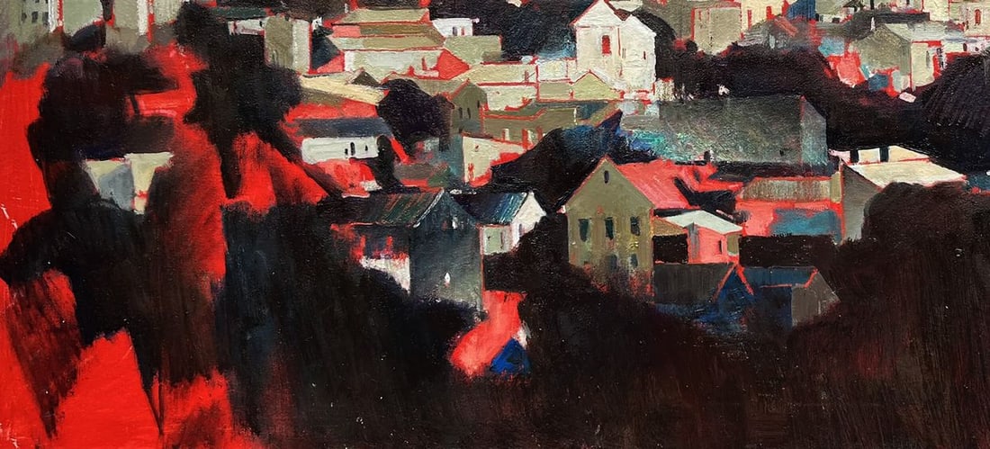 Oil painting Panorama of Chernivtsi Bohdan Makarenko - 7