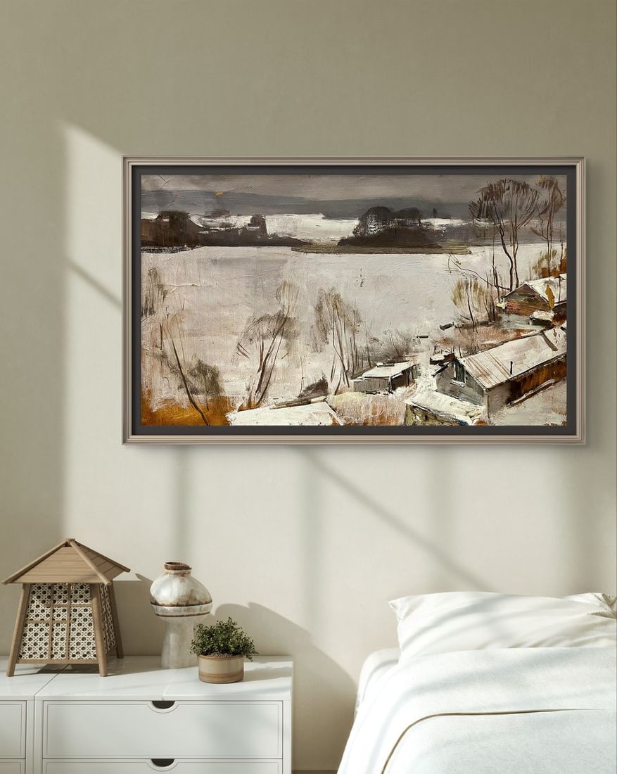 Oil painting A frosty day Bohdan Makarenko - 2