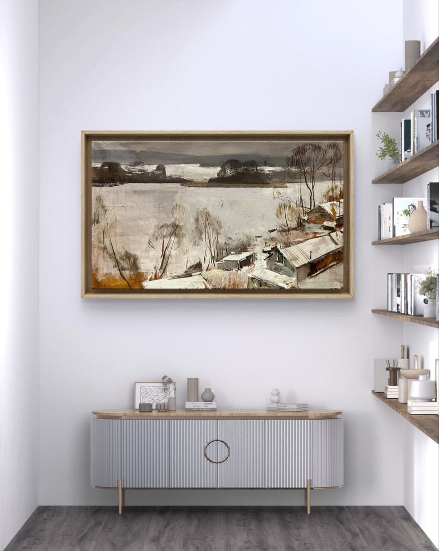 Oil painting A frosty day Bohdan Makarenko - 3