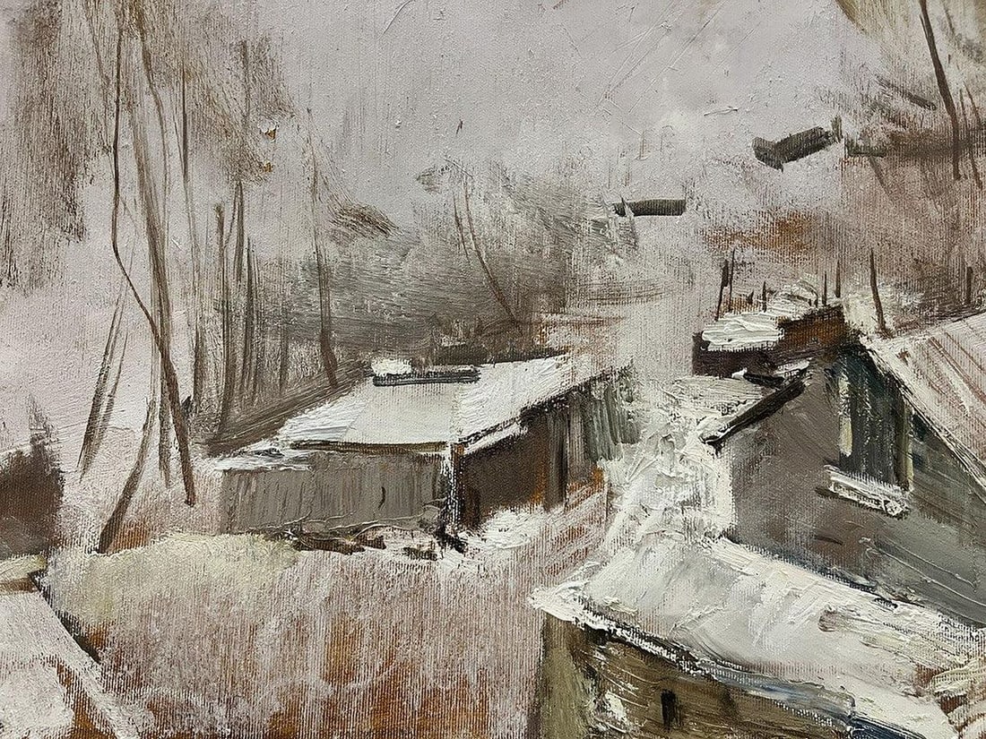 Oil painting A frosty day Bohdan Makarenko - 5