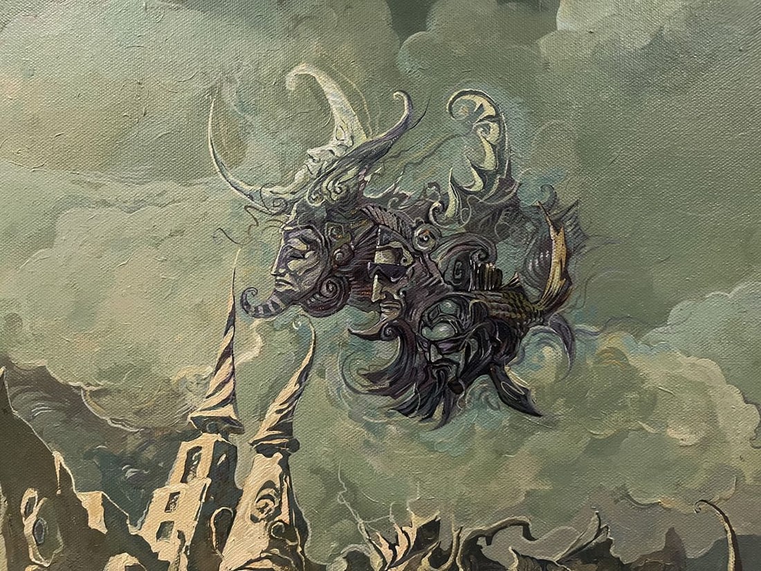 Oil painting Dreamy on the beach Yuriy Laptev - 11