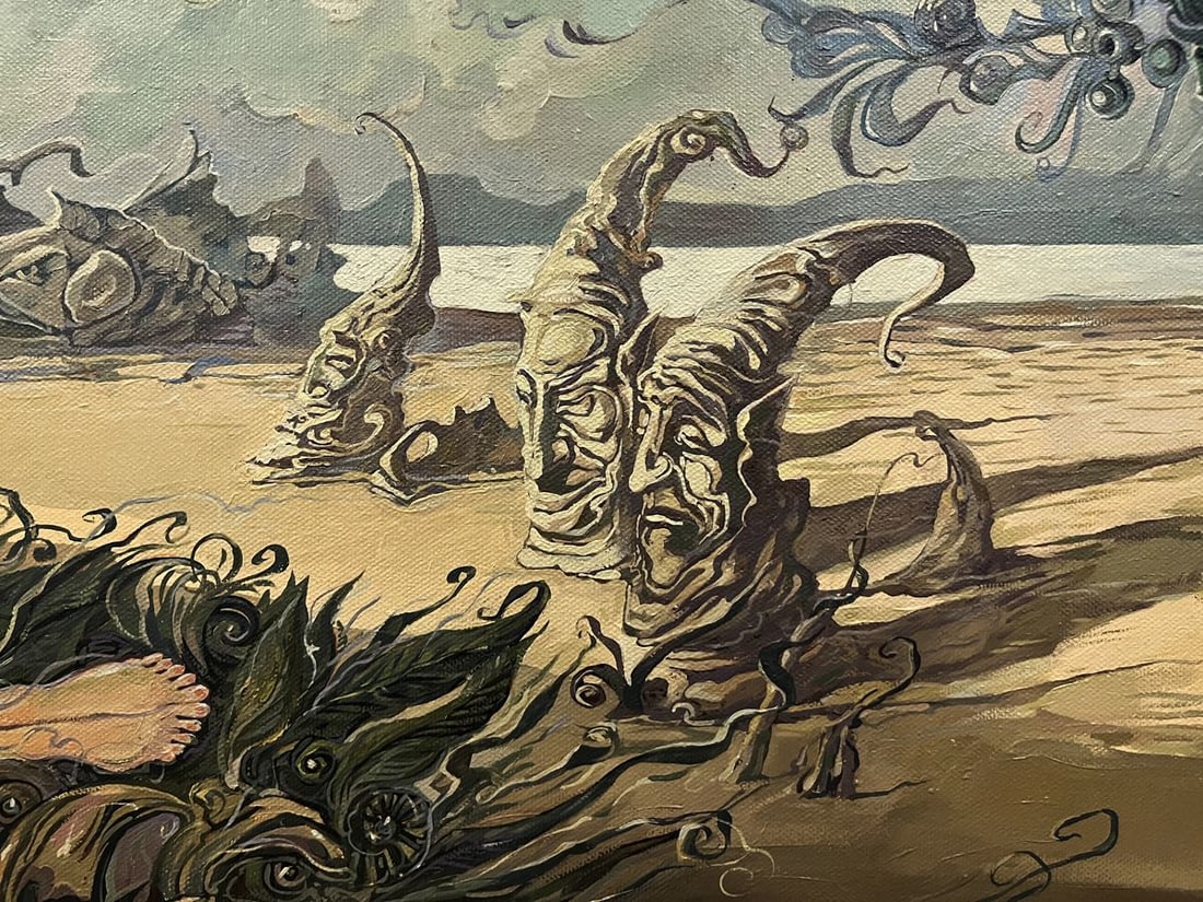 Oil painting Dreamy on the beach Yuriy Laptev - 13