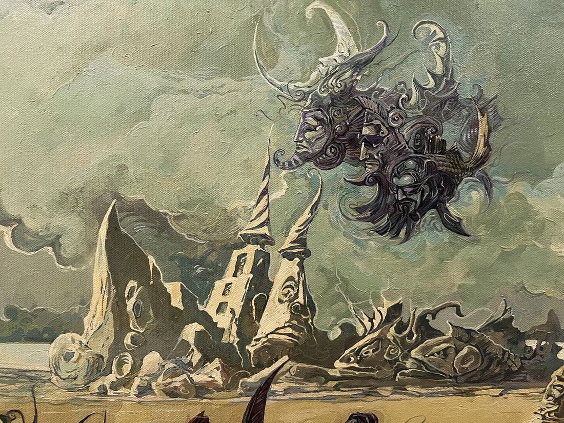 Oil painting Dreamy on the beach Yuriy Laptev - 16