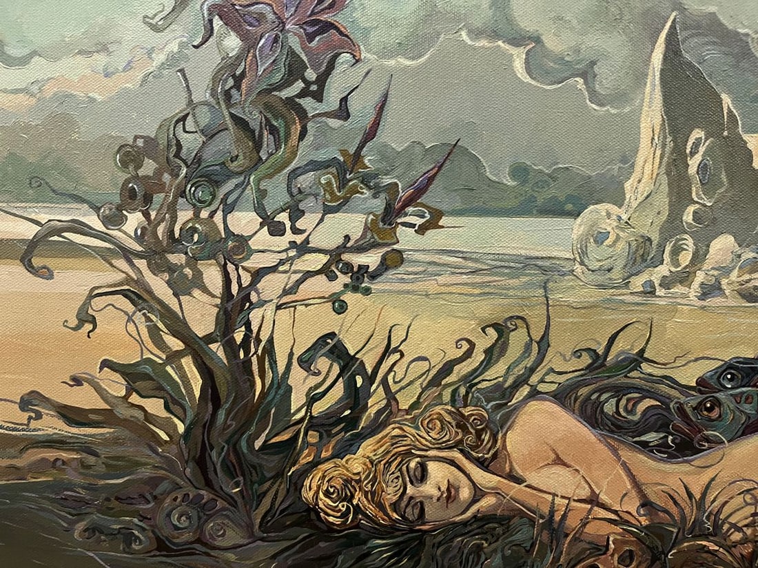 Oil painting Dreamy on the beach Yuriy Laptev - 17