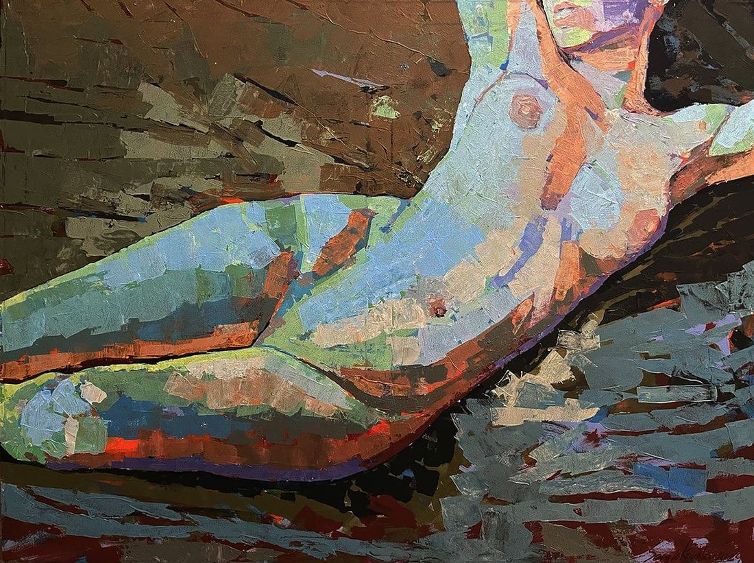 Acrylic painting Calmness Serhiy Kovalev: Title: Acrylic painting Calmness Serhiy Kovalev Description: NoGaller 50 *** ABOUT THIS PAINTING *** * TITLE: "Calmness" * ARTISTS: Serhiy Kovalev * SIZE: 90x120 cm/'35.43x47.24 inches' * MEDIUM: acry