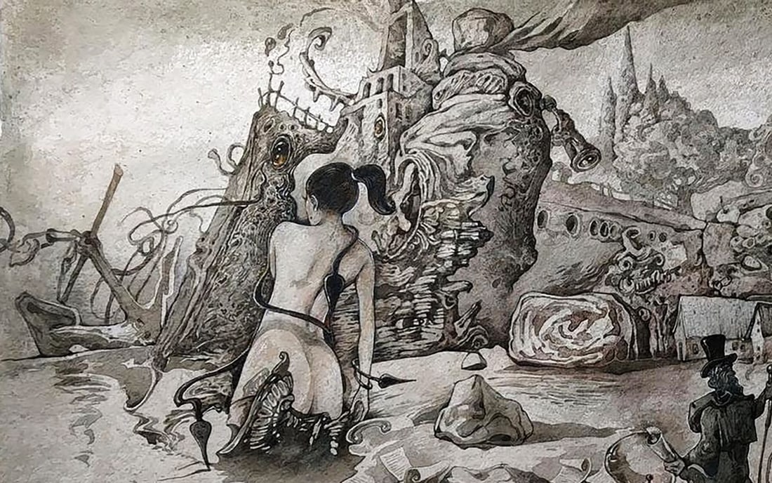 Watercolor painting Music's Caprice Yuriy Laptev - 5