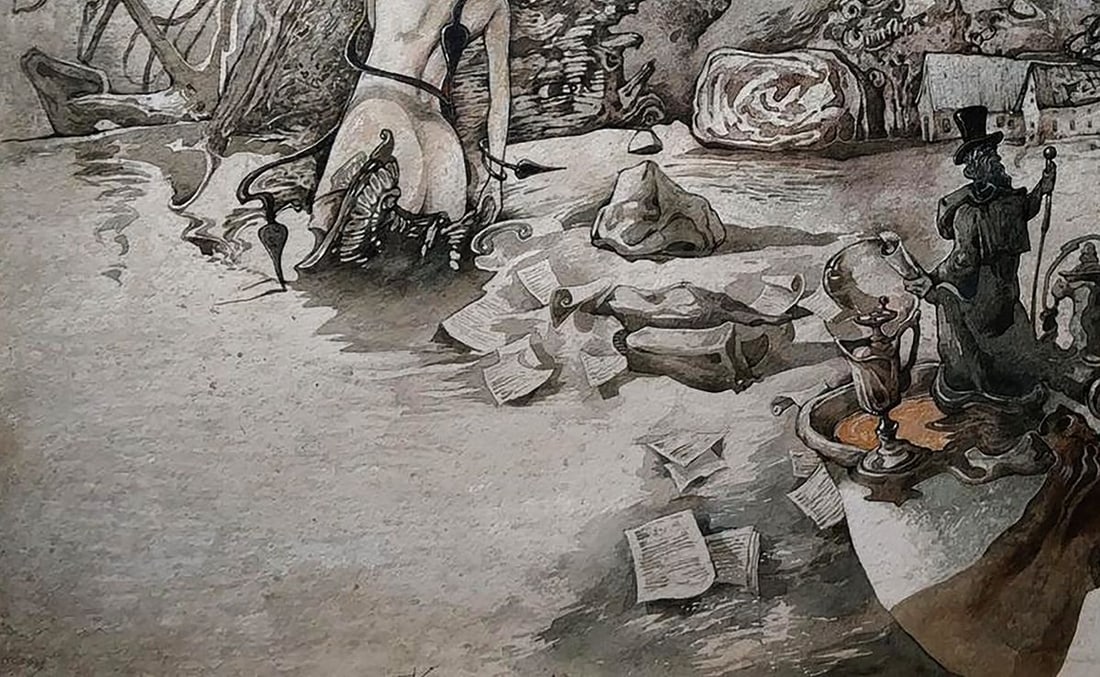 Watercolor painting Music's Caprice Yuriy Laptev - 7