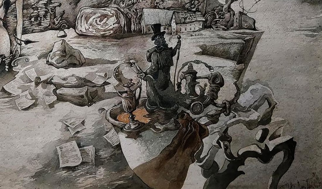 Watercolor painting Music's Caprice Yuriy Laptev - 8