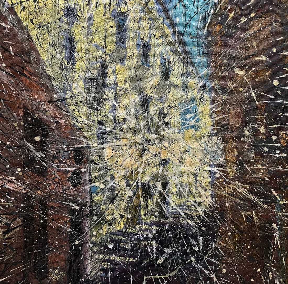 Oil painting Spatial gamet Serhiy Kovalev: Title: Oil painting Spatial gamet Serhiy Kovalev Description: NoGaller 95 *** ABOUT THIS PAINTING *** * TITLE: "Spatial game" * ARTISTS: Serhiy Kovalev * SIZE: 70x70 cm/'27.55x27.55 inches' * MEDIUM: