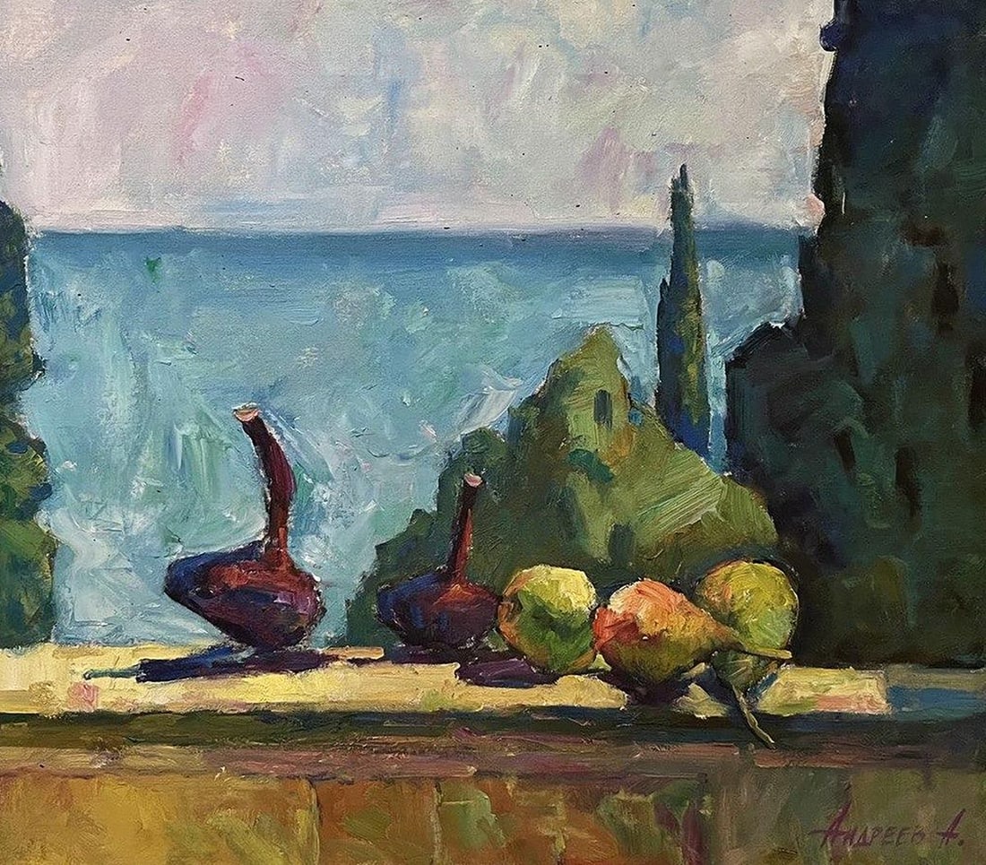 Oil painting Still life with onions Oleksandr Andreev (1 of 9)