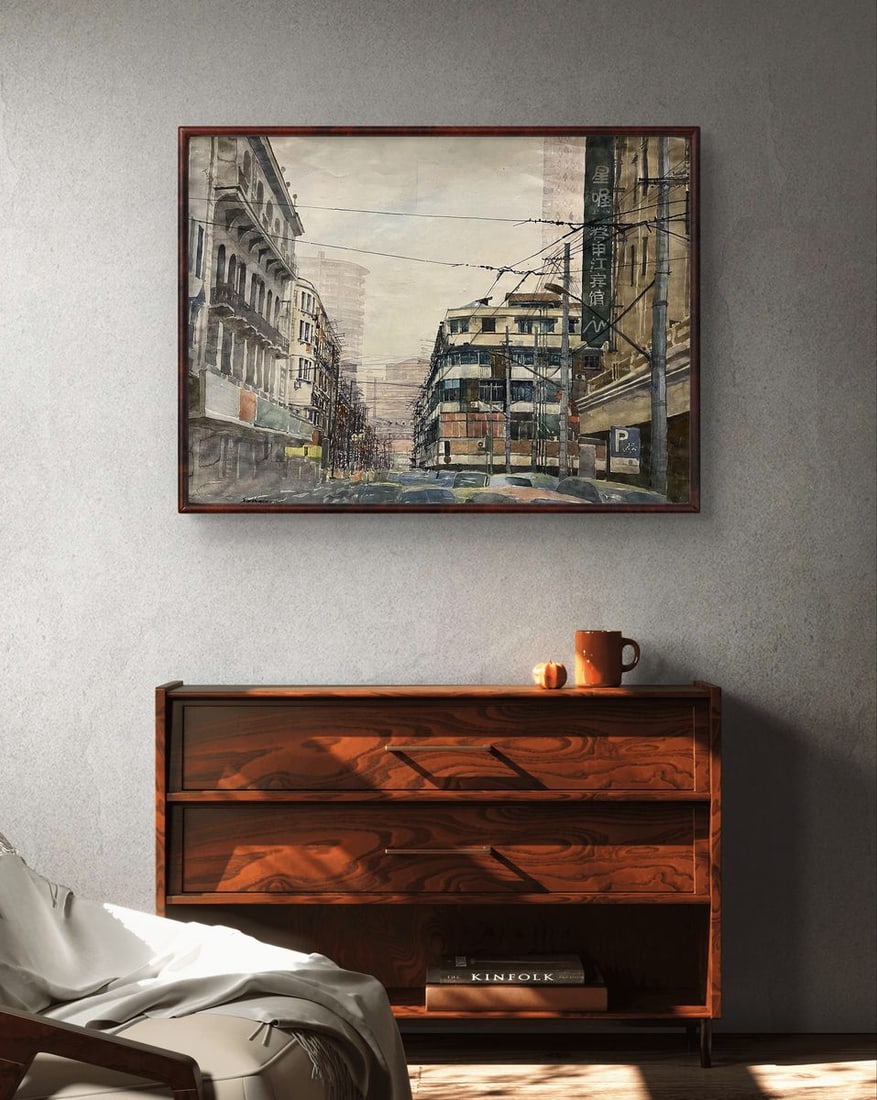 Watercolor painting Shanghai Serhiy Kovalev - 3