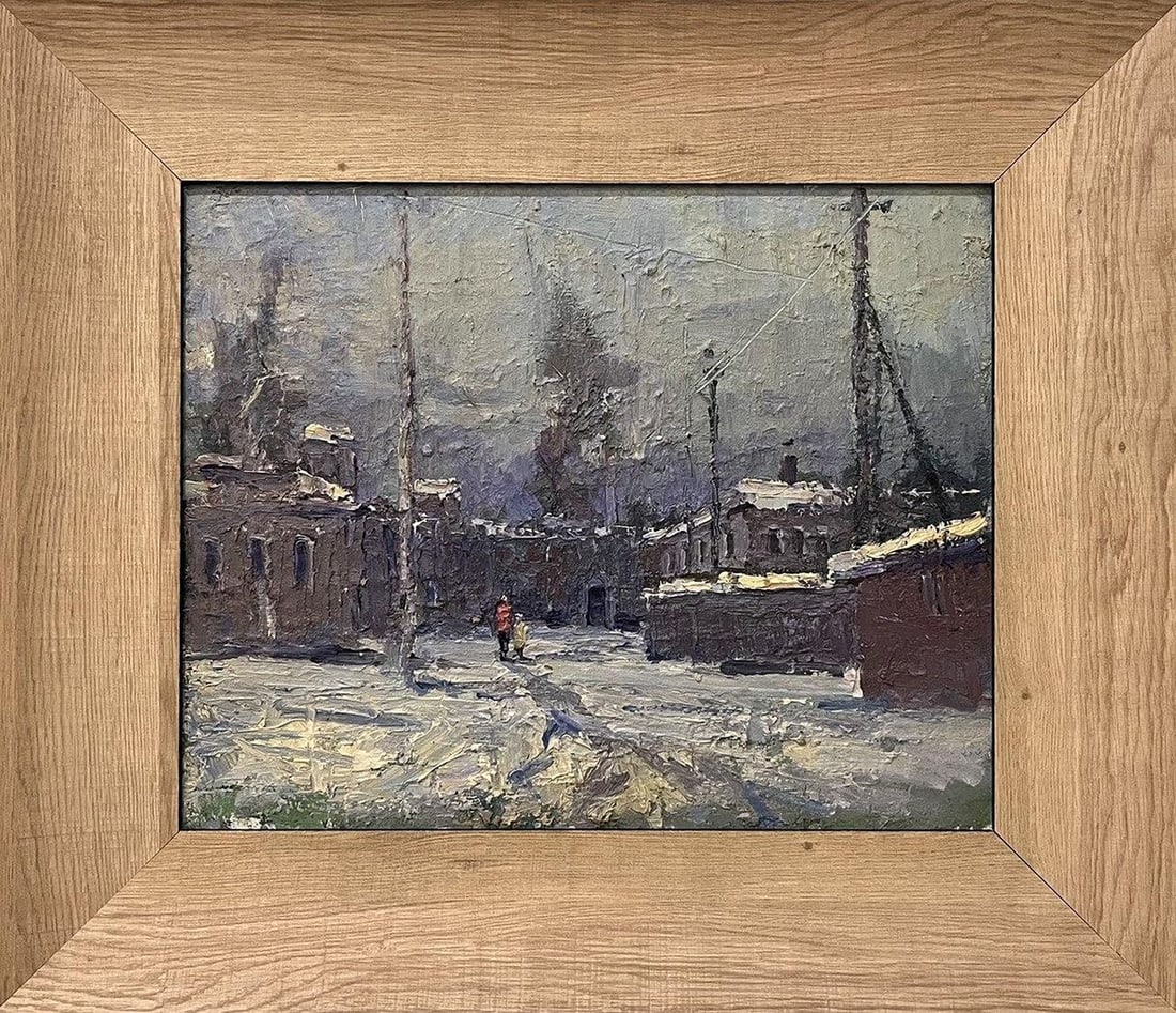 Oil painting Walking around the winter city Volodymyr Pashchenko - 2