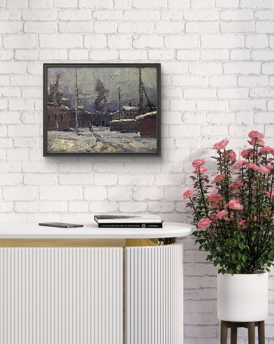 Oil painting Walking around the winter city Volodymyr Pashchenko - 3