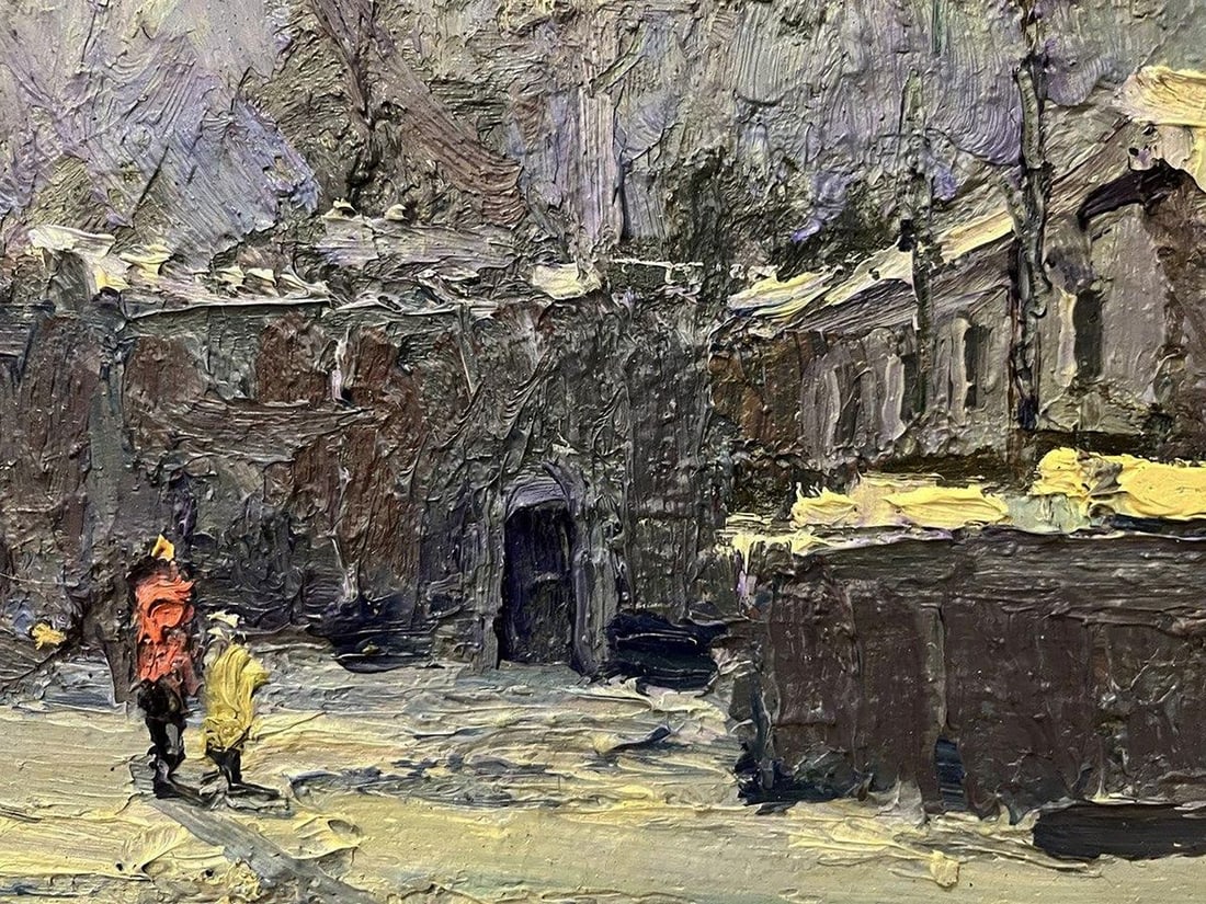 Oil painting Walking around the winter city Volodymyr Pashchenko - 5