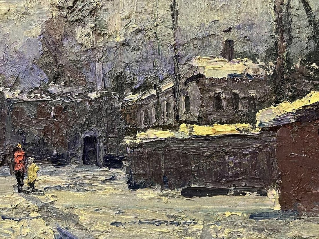 Oil painting Walking around the winter city Volodymyr Pashchenko - 6