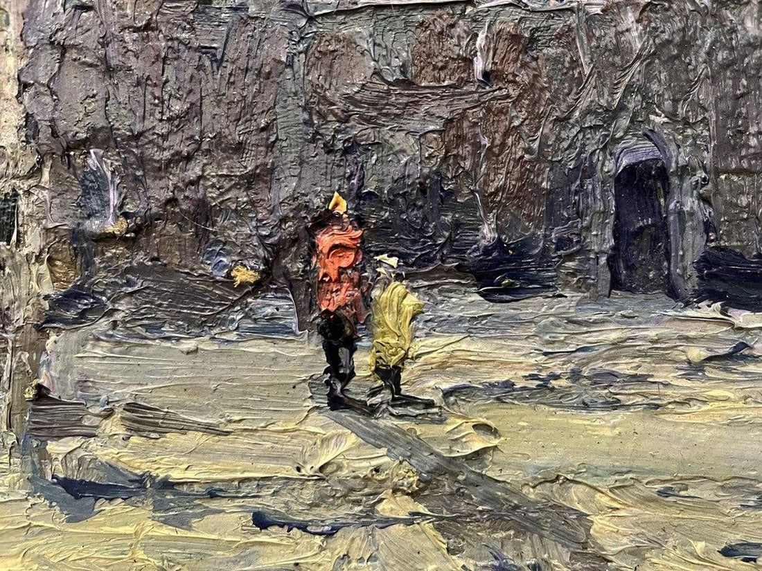 Oil painting Walking around the winter city Volodymyr Pashchenko - 7