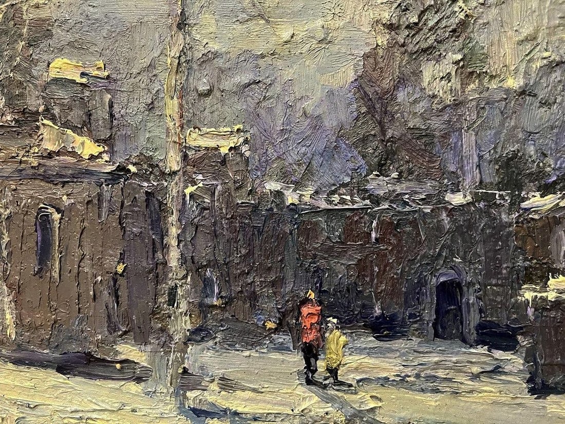 Oil painting Walking around the winter city Volodymyr Pashchenko - 8