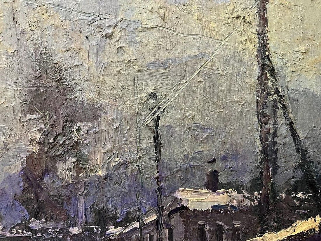 Oil painting Walking around the winter city Volodymyr Pashchenko - 9