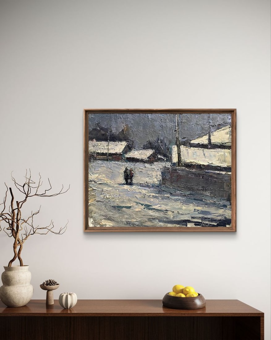 Oil painting March frosts Volodymyr Pashchenko - 3