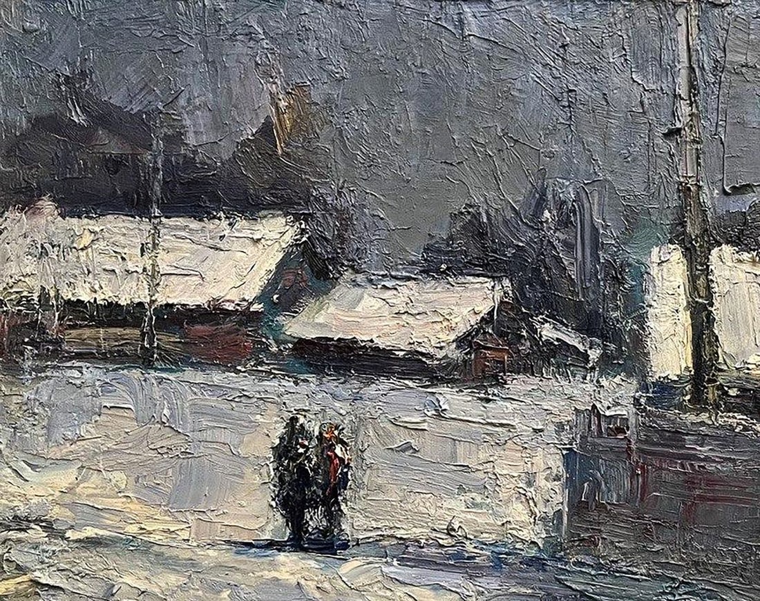 Oil painting March frosts Volodymyr Pashchenko - 5