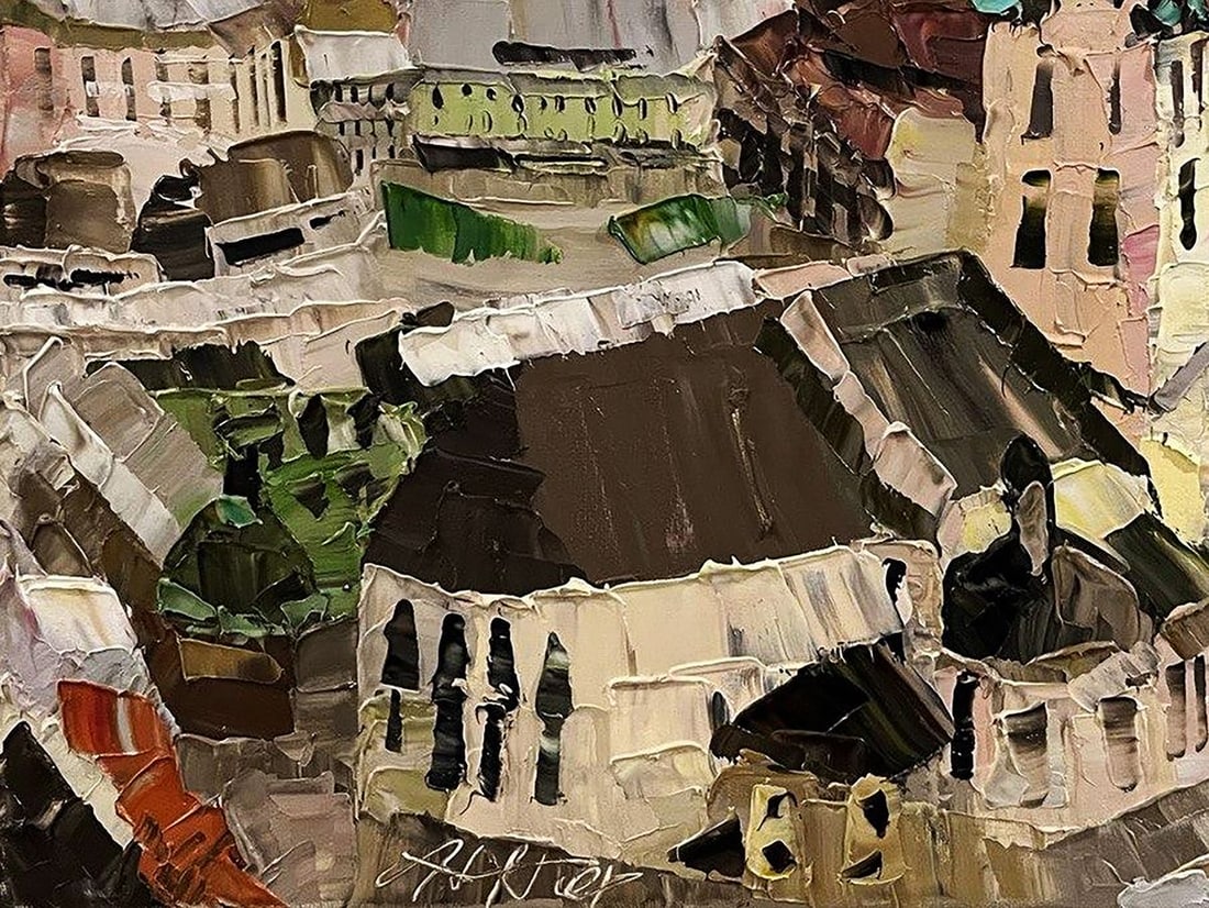 Oil painting Panorama with the cathedral Horishnyi N.A. - 6
