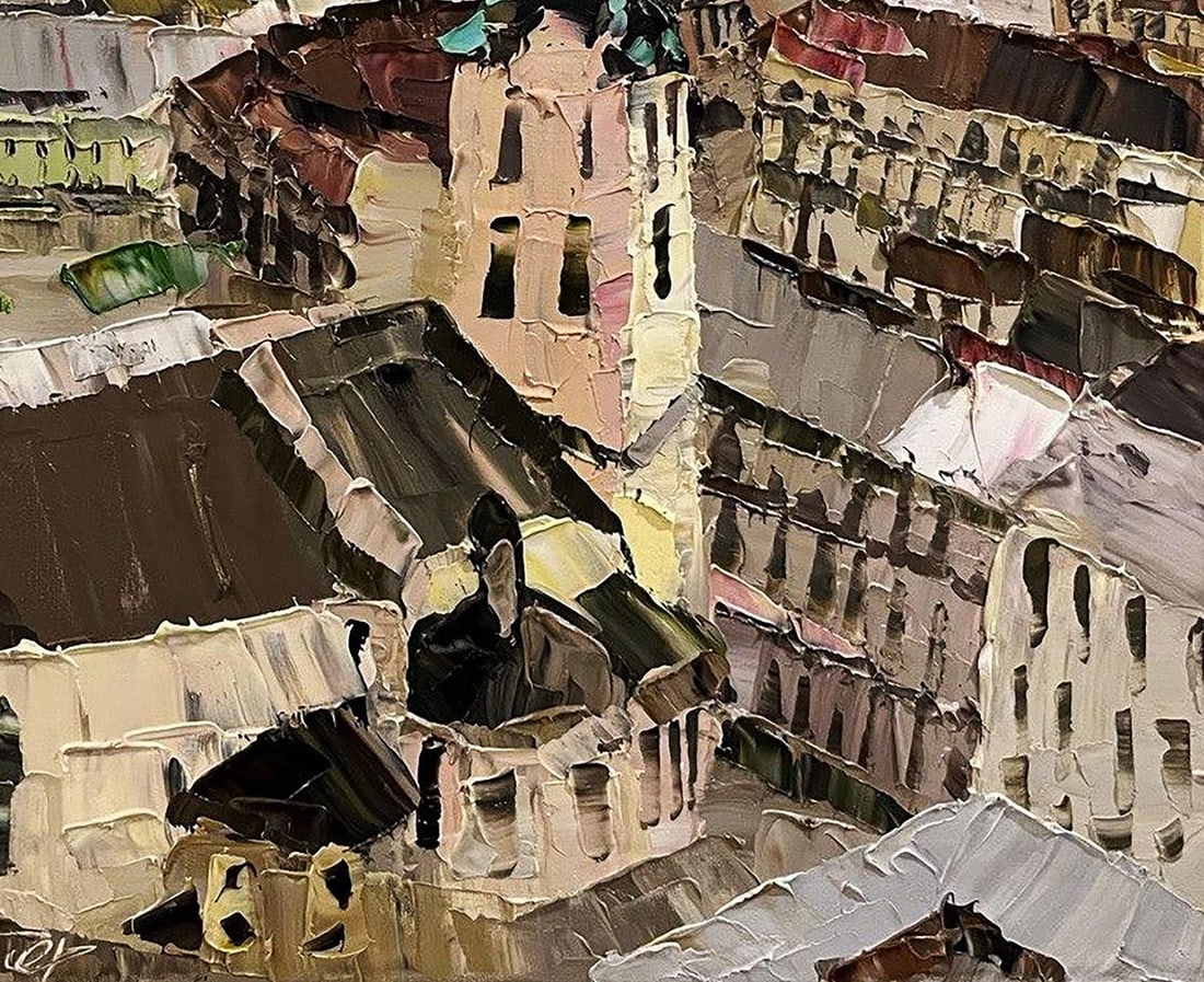 Oil painting Panorama with the cathedral Horishnyi N.A. - 7