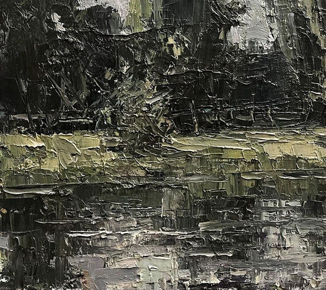 Oil painting River Etude Volodymyr Pashchenko - 6