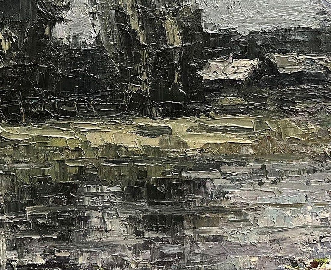 Oil painting River Etude Volodymyr Pashchenko - 7