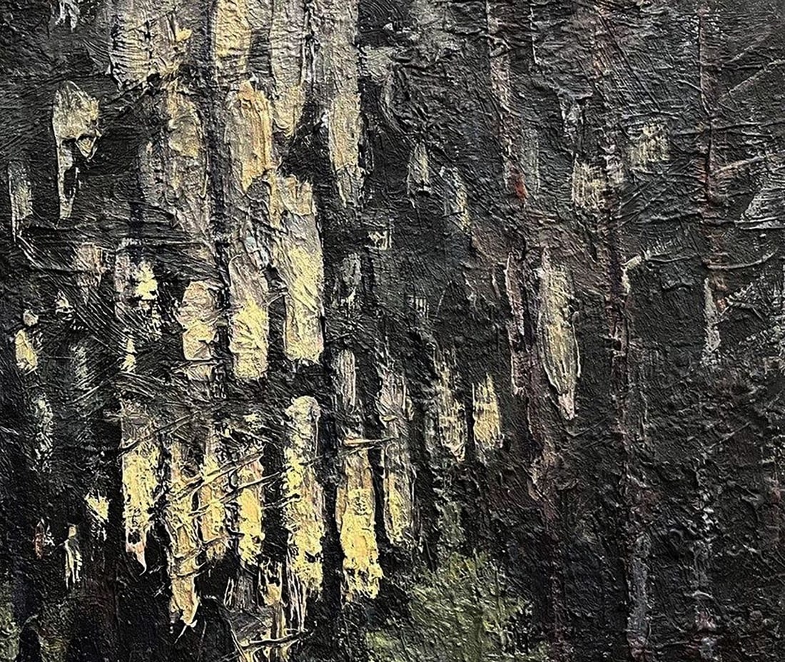 Oil painting Early snow Volodymyr Pashchenko - 5