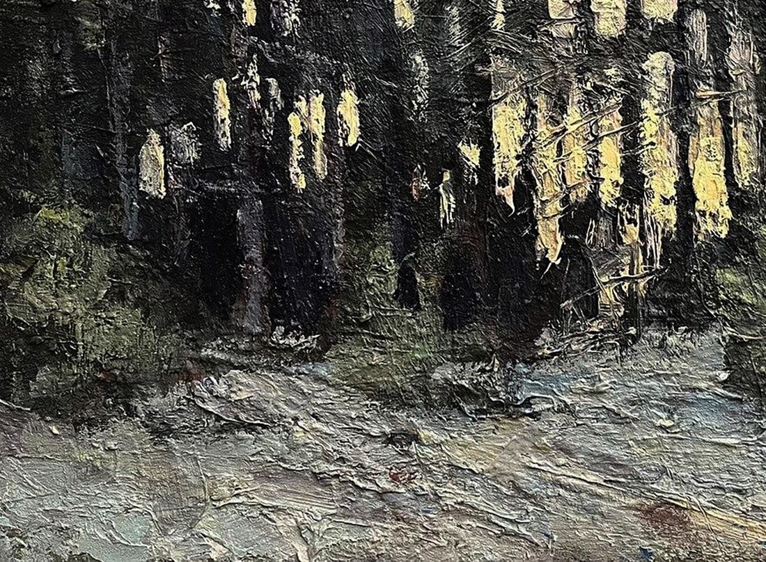 Oil painting Early snow Volodymyr Pashchenko - 6