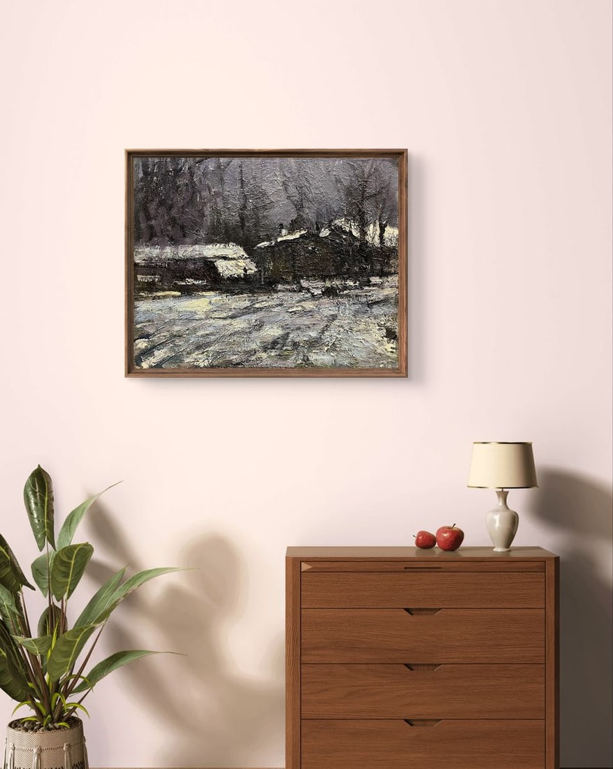 Oil painting Sketch under the village Volodymyr Pashchenko - 2