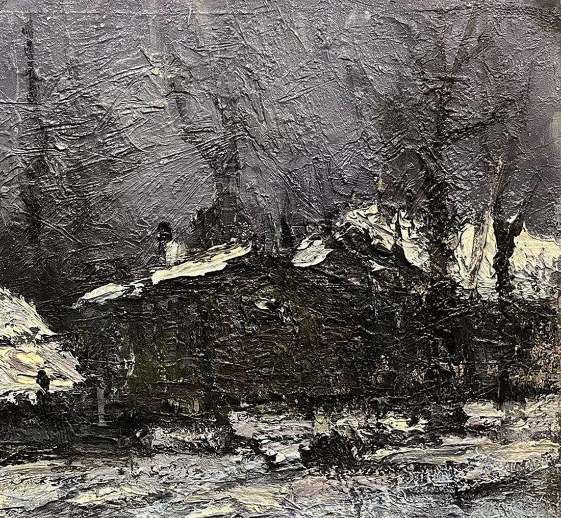 Oil painting Sketch under the village Volodymyr Pashchenko - 5