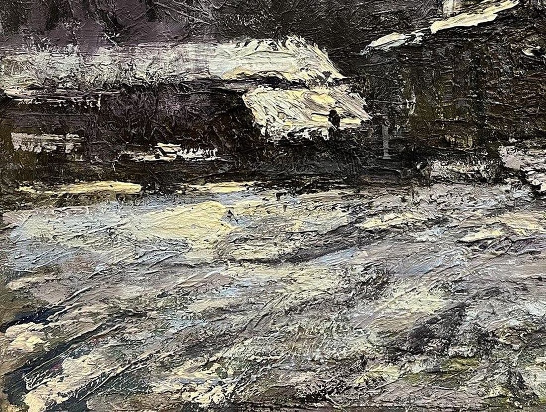 Oil painting Sketch under the village Volodymyr Pashchenko - 6