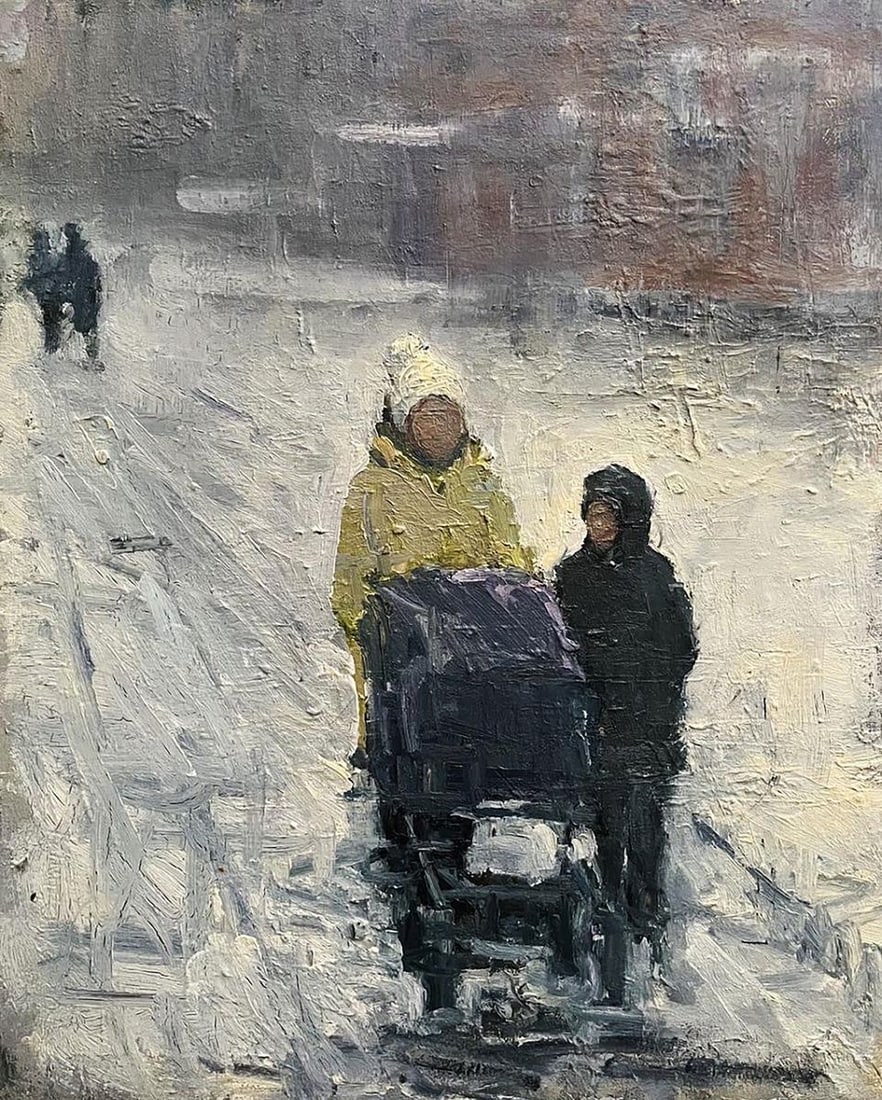 Oil painting Quiet conversation Volodymyr Pashchenko (1 of 7)