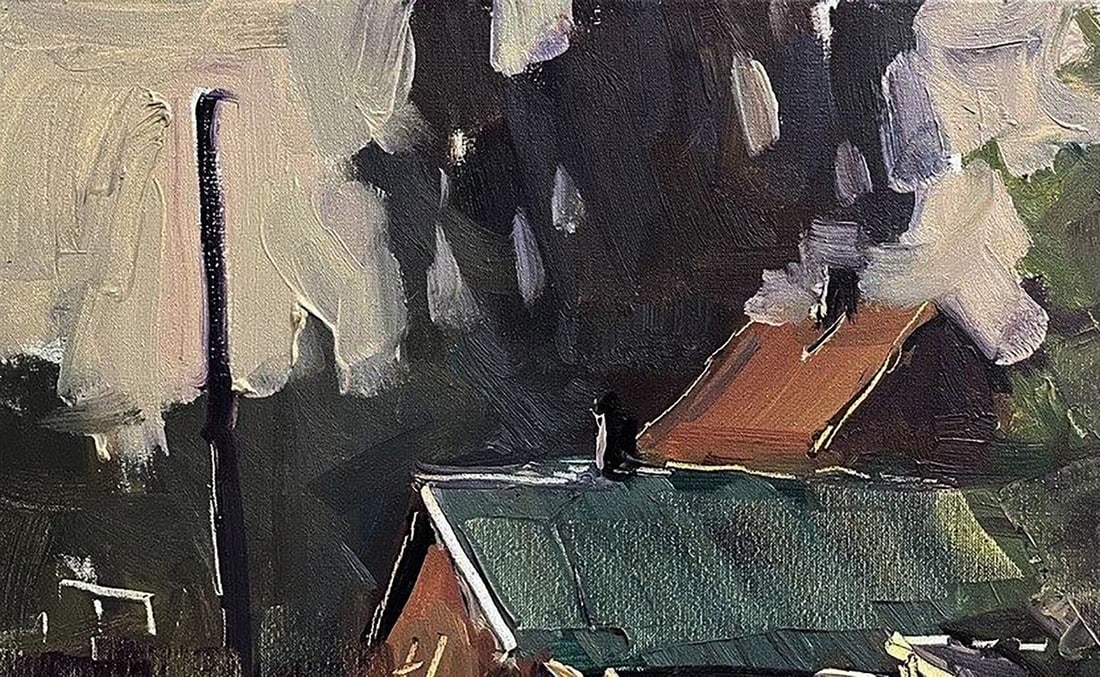 Oil painting Study in the village Volodymyr Pashchenko - 4