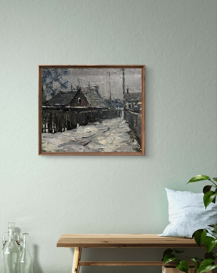 Oil painting Village lane Volodymyr Pashchenko - 2