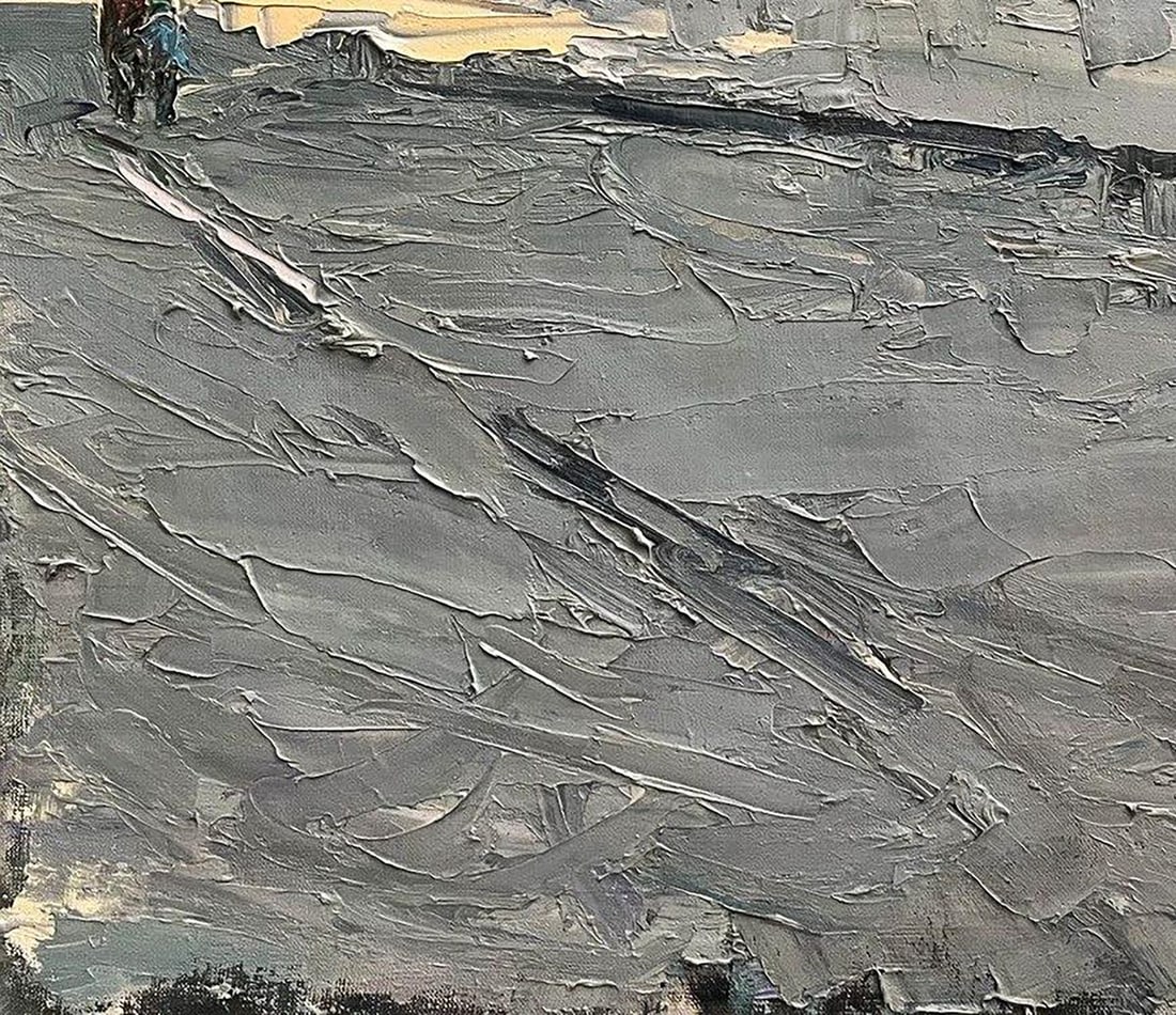 Oil painting Snowy road Volodymyr Pashchenko - 6