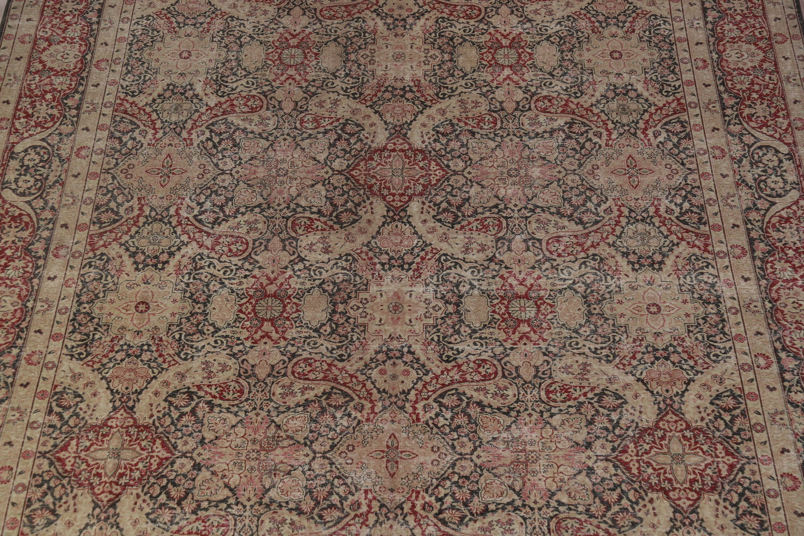 Pre-1900 Vegetable Dye Kerman Ravar Persian Area Rug 10x13 - 4