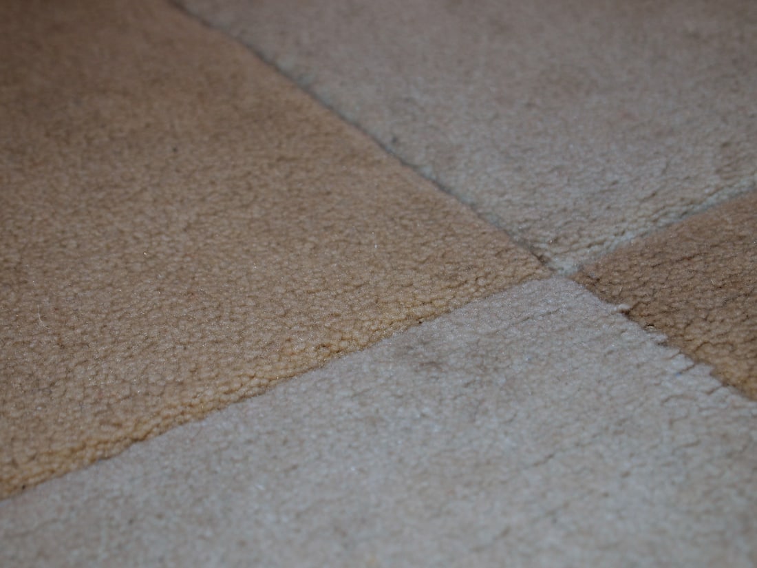 Handmade vintage Chinese Modern rug 3.9' x 5.9' (120cm x 180cm) 1980s - 7