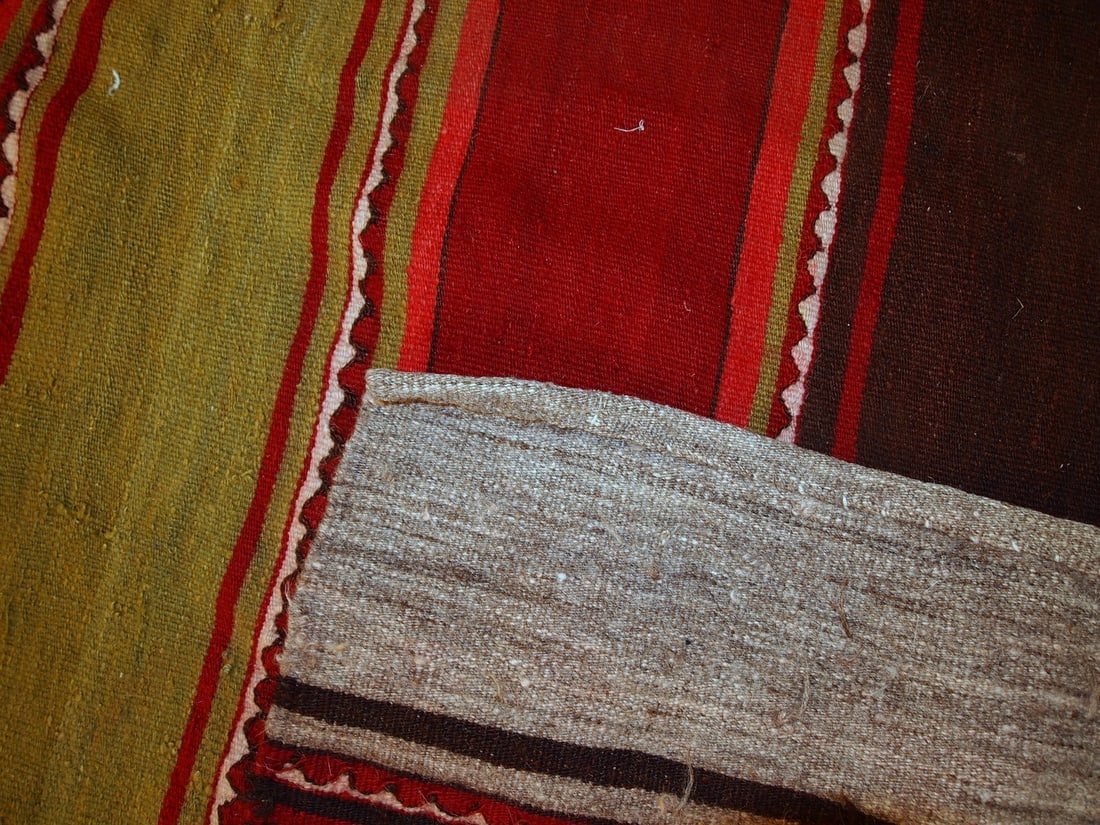 Handmade vintage Persian Ardabil kilim runner 2.6' x 9.5' ( 80cm x 290cm ) 1950s - 10