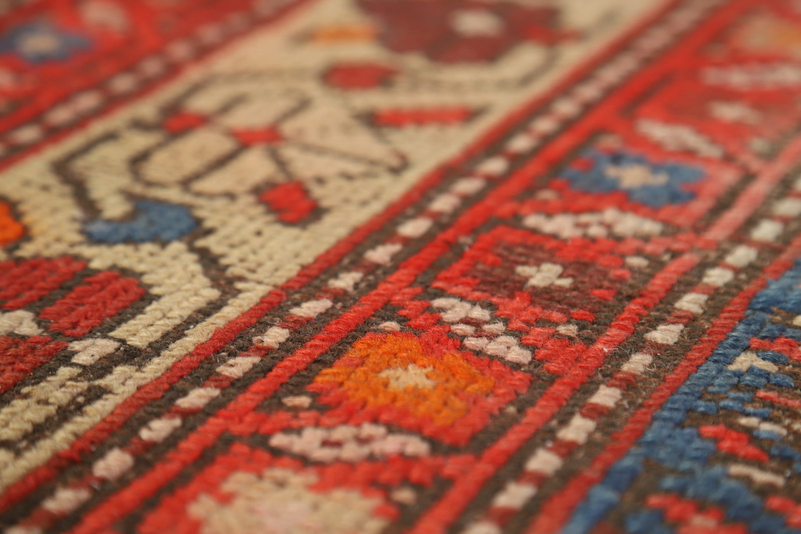 Pre-1900 Vegetable Dye Heriz Bakhshayesh Persian Runner Rug 3x15 - 13