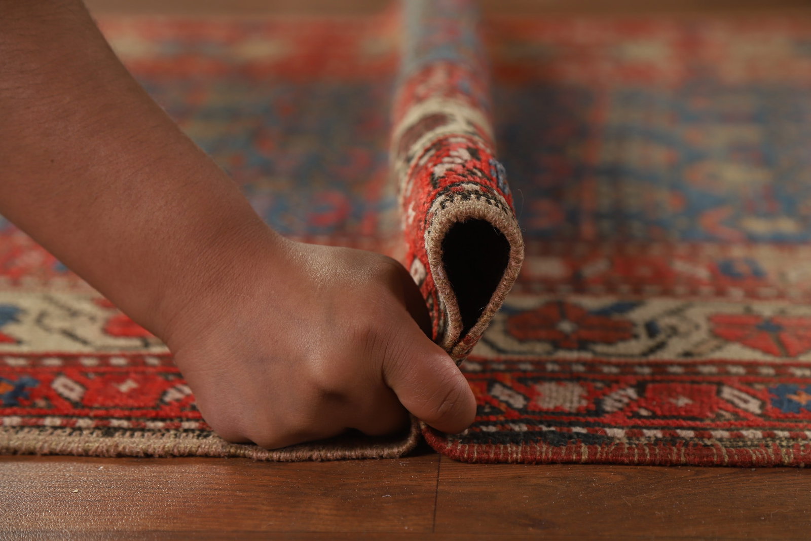 Pre-1900 Vegetable Dye Heriz Bakhshayesh Persian Runner Rug 3x15 - 19