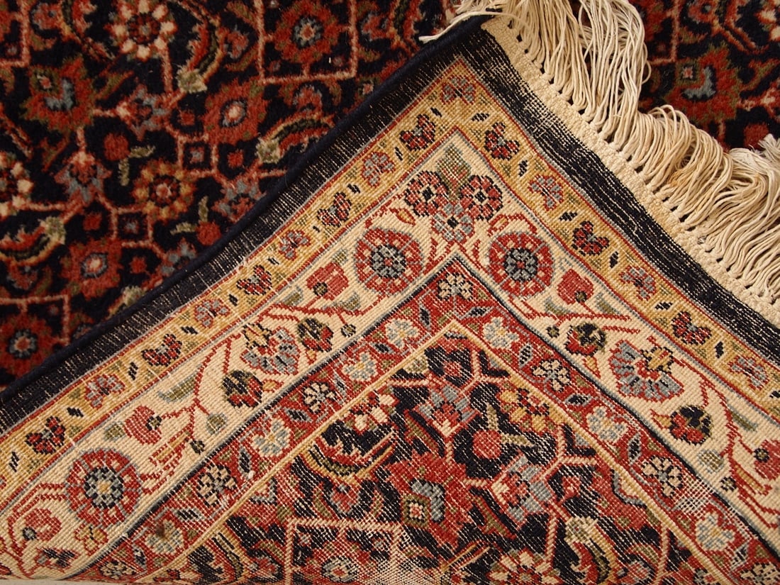 Handmade vintage Indo-Tabriz rug 3.3' x 4.2' (100cm x 130cm) 1980s - 6