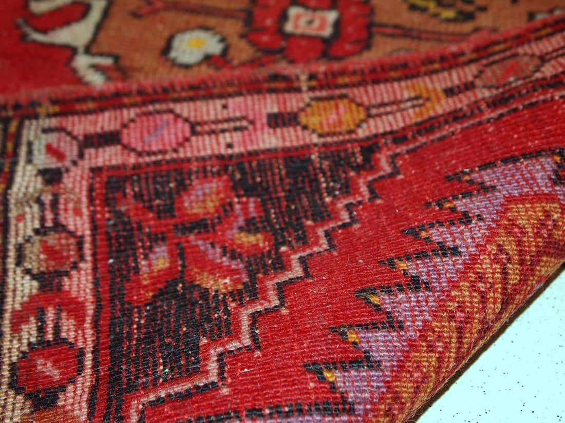 Handmade vintage Turkish Yastik rug 1.6' x 3.1' (50cm x 96cm) 1960s - 9
