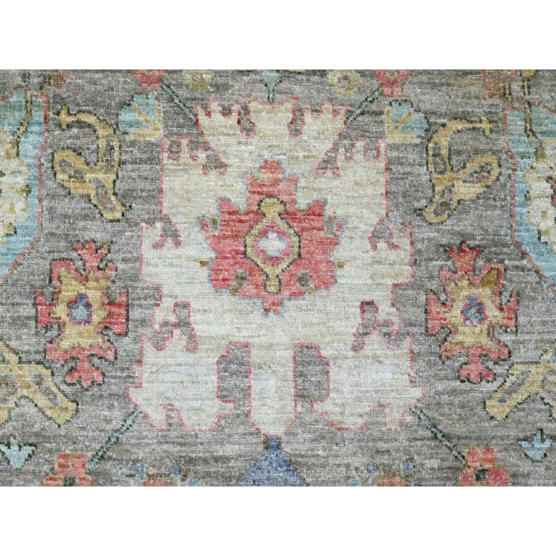 Gray Aryana Collection Heriz All Over Design Hand Knotted All Wool Rug - 8