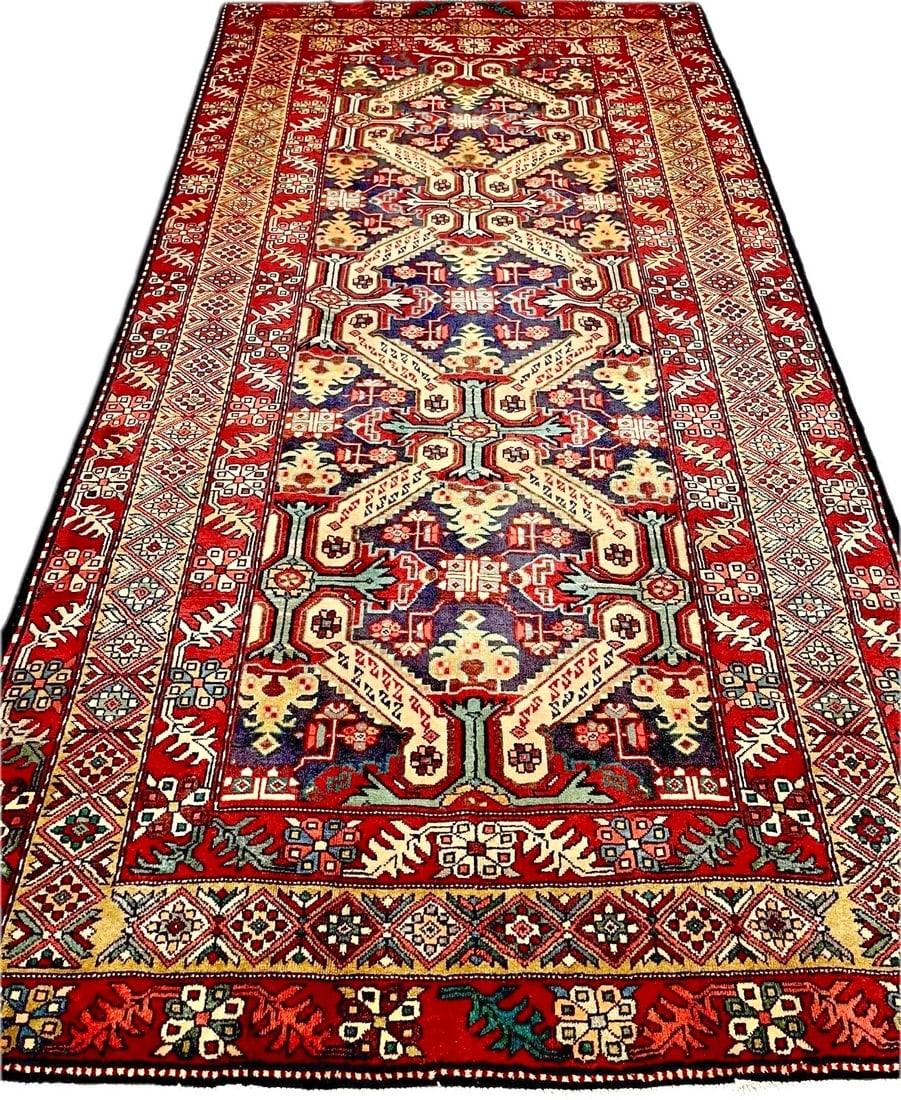Hand Knotted Persian Azarbaijan Tribal Wool Oriental Area Rug 5'4" x 10'7" - 12
