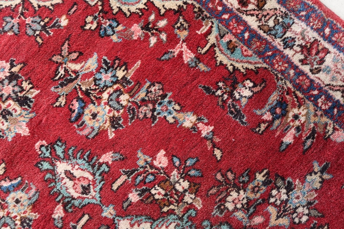 Handmade Vintage Persian Malayer Rug 4.2' x 6.4' (127cm x 193cm), 1950s - 9