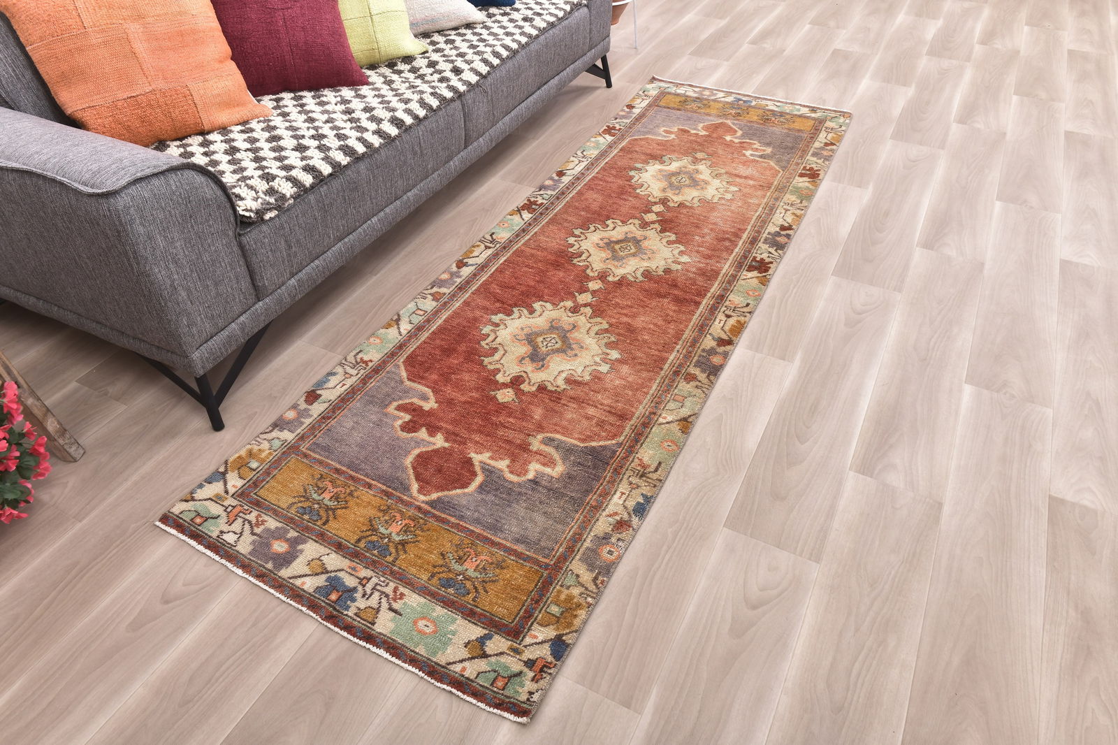 2'10'' x 8'10'' Turkish Handmade Kilim Rug - 240433 - 2