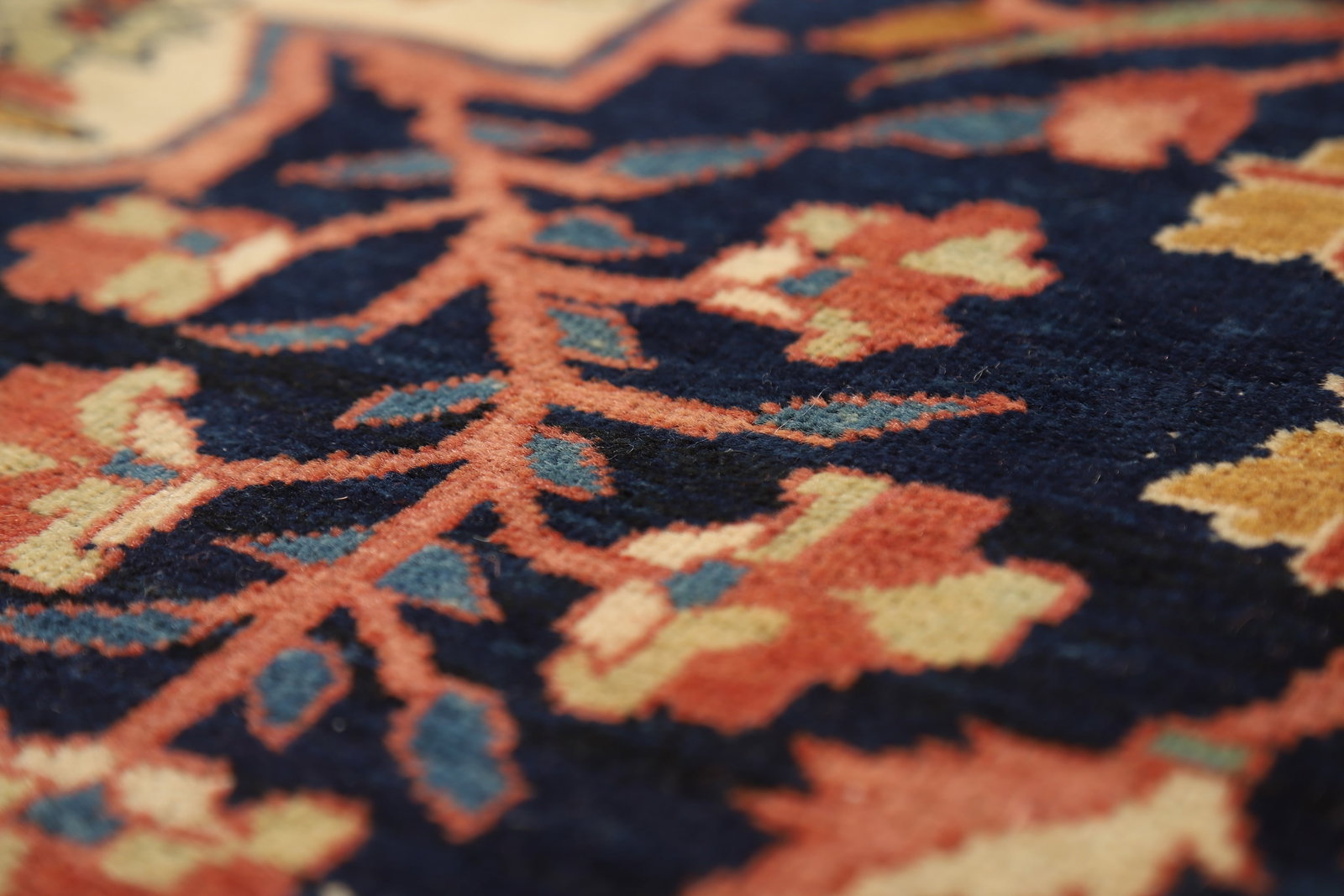 Pre-1900 Vegetable Dye Sarouk Farahan Persian Area Rug 9x13 - 11